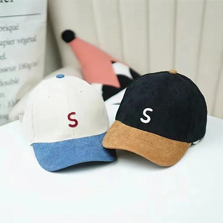 

CHILDREN'S Hat Fashion Thin Type for Spring And Autumn Corduroy Baseball Cap Baby Brim Hat BOY'S Topee Women's Fashion Winter