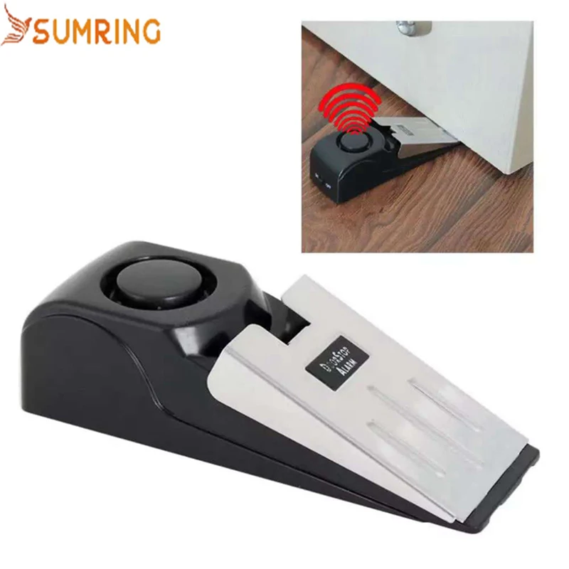 

1/2/3pcs Wireless 125dB Door Stop Lock Vibration Sensor Hotel Alarm System Security Anti-theft Alarm