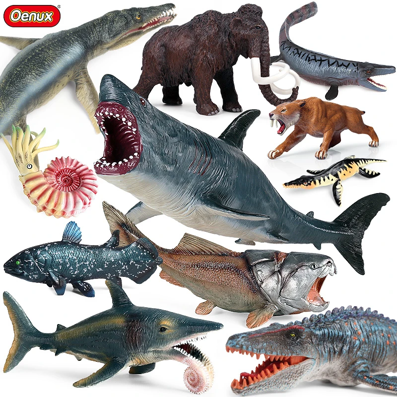 Oenux figuras de acción de animales marinos para niños, modelo de animales  de Vida Marina, dinosaurios, Jurassic, Megalodon, Mosasaurus, Prehistoric,  Mammuthus|Figuras de acción| - AliExpress