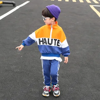 

Children's Clothing Boy Autumn Clothes Set 2019 New Korean Version Big Boys Leisure Sports 2 Piece Suit Trendy Clothes For Kid