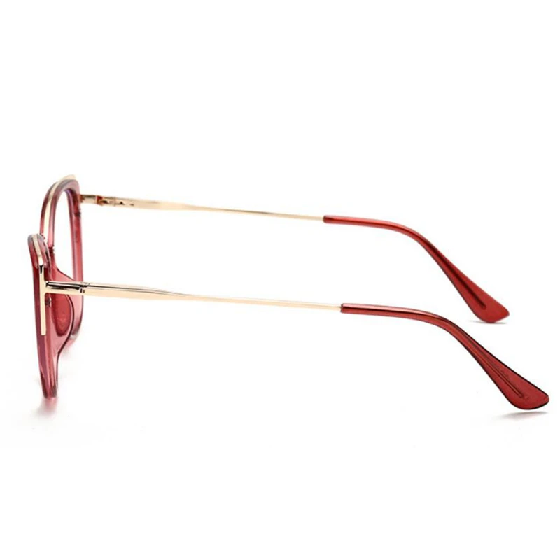 Anti-blue Light Cat Eye Prescription Spectacle Women Myopia Lens Photochromic Glasses Diopter 0 -0.5 -0.75 -1.0 -2.0 To -6.0 2