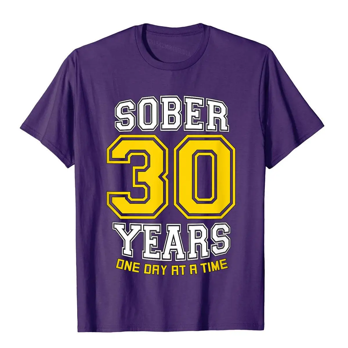 30 Years Sober - AA Sobriety Thirtieth Anniversary T-Shirt__B10283purple