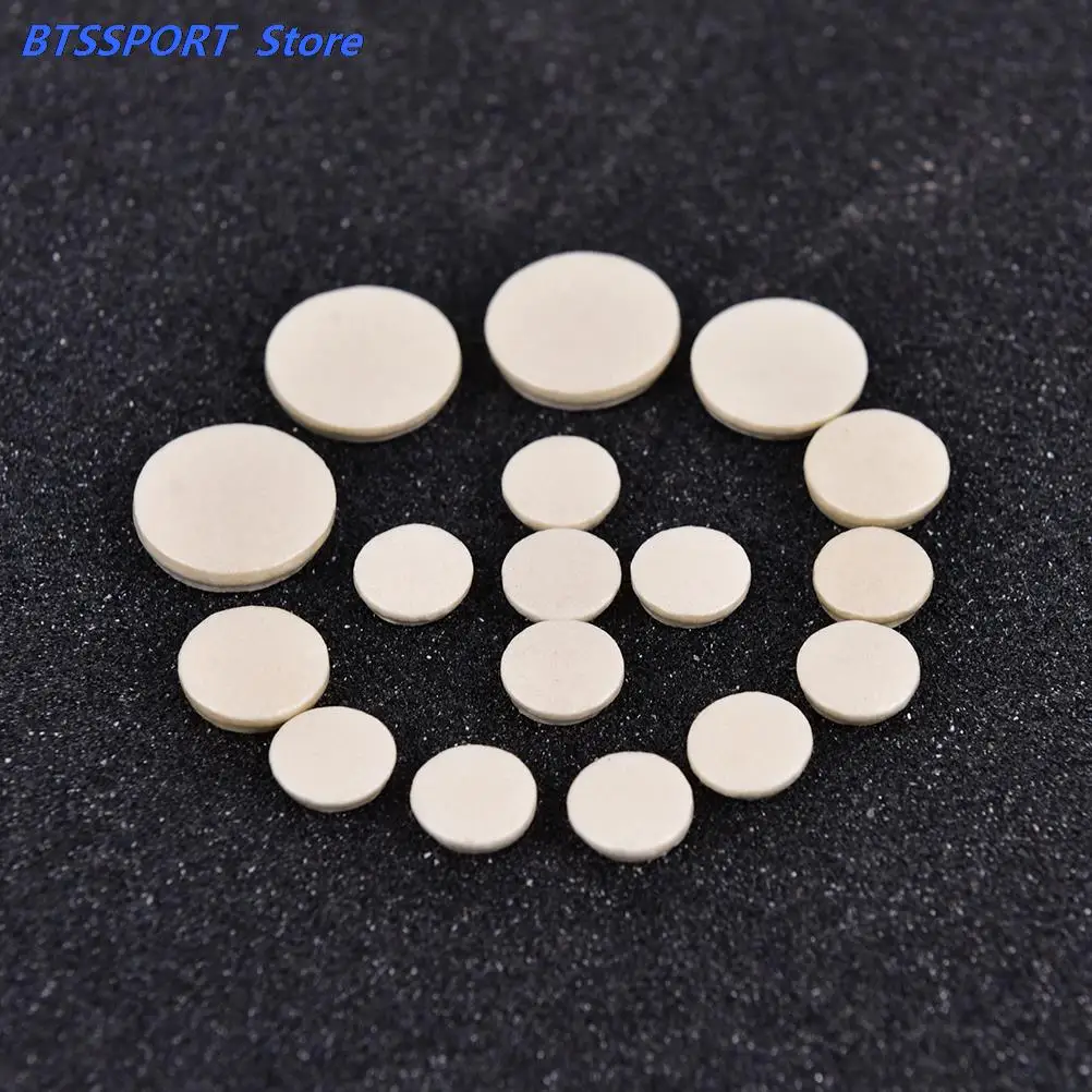 17PCS Clarinet leather pad key Pads White Musical Woodwind Wind Music Instrument Replacement 17.2mm 15.3mm 11.8mm 10mm White