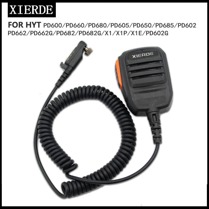 Haut-parleur talkie-walkie perforé radio, micro, microphon, PTT déterminer pour HYT Hytera, PDfemelle, PD602, PD605, PD662, PD665, PD680, PD682, PD685, X1p, X1e