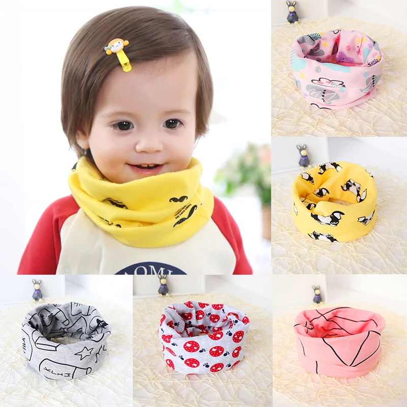 Осенне-зимний теплый Модный корейский нагрудник для малышей, хлопковый шарф для мальчиков и девочек, модный детский головной шарф, детский шарф