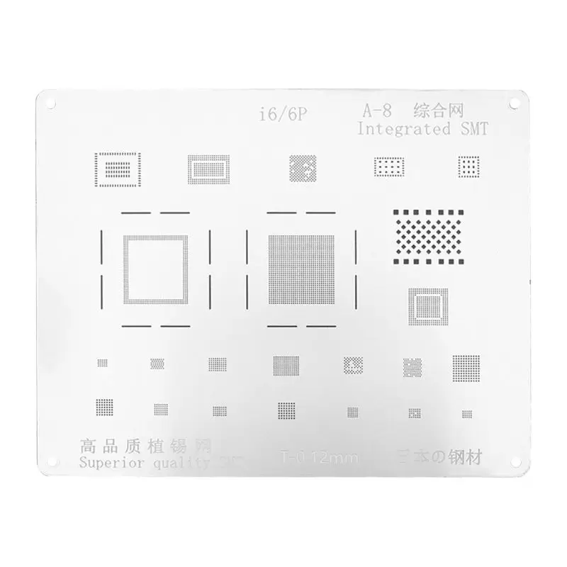 

A8 IC Chip CPU Planting Tin Mesh BGA Reballing Stencil Template for iPhone 6/6Plus