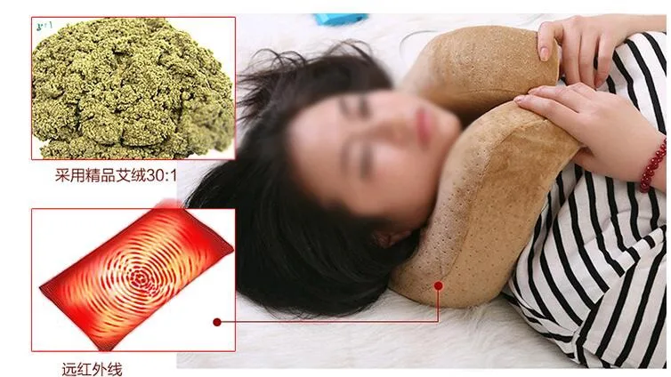 neck traction Heating Therapy U Shape Pillow Neck Cervical Vertebra Massager Moxa Moxibustion Far Infrared Treatment Travel Nap