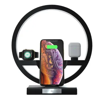 

Multi-function wireless charger desk lamp LED for Apple Watch iWatch Series 4321 44 40 42 38 mm mobile phone headset