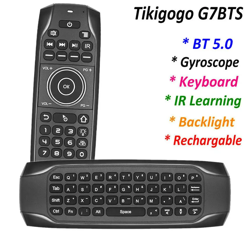 G7BTS Bluetooth-совместимый BT5.0 гироскоп air mouse мини-клавиатура подсветка для android smart tv box