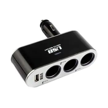 

3/4 Way Multi SOCKET DC 12V/24V CAR CIGARETTE LIGHTER SPLITTER USB PLUG CHARGER