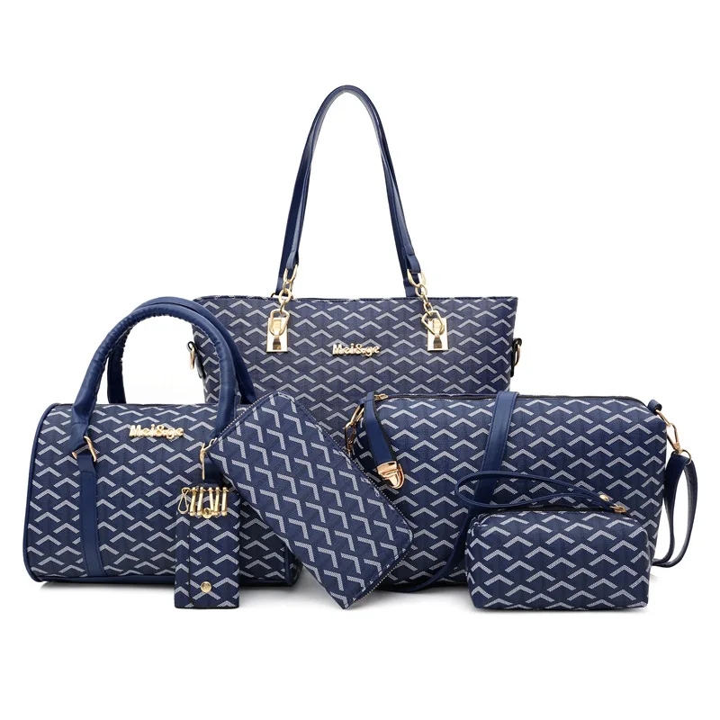 

Europe And America Style Arrowhead Pattern Five-Piece Different Size Bags New Style Fashion Handbag Versatile Shoulder Bag