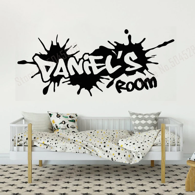 VWAQ Graffiti - Calcomanía De Pared Con Nombre