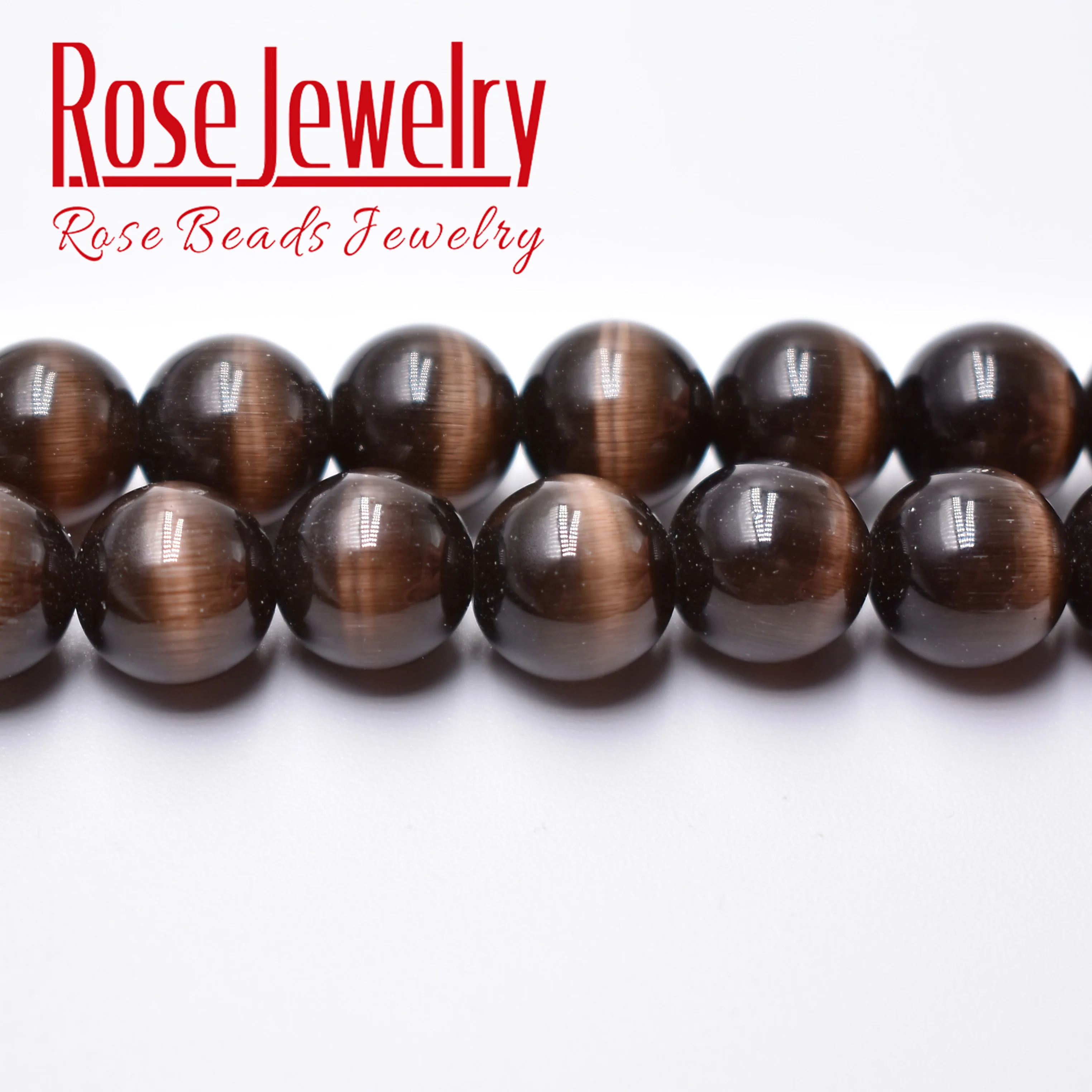 

Dark brown Cat Eye Beads High Quality Smooth Round Loose Beads For Jewelry Making Opal Stone Diy Charm Bracelets 4/6/8/10/12 MM