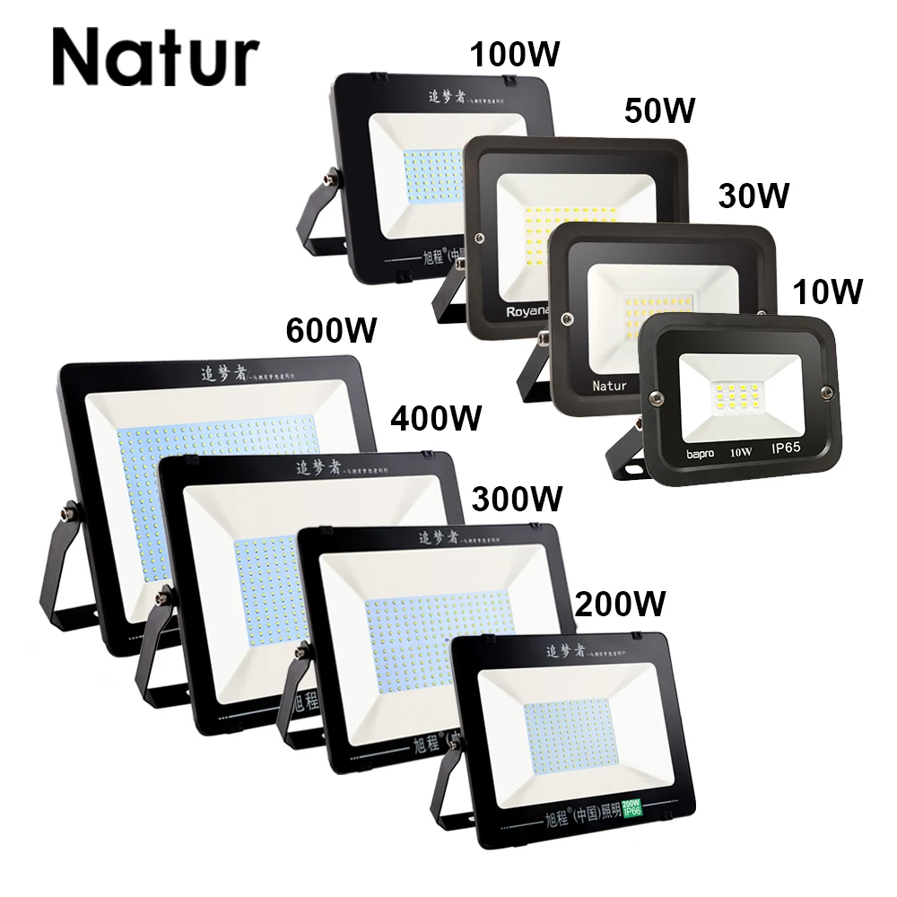 

Ultra-thin 10W 30W 50W 100W 200W 300W 400W 600W LED Flood Light 220V Floodlight Spotlight IP66 Waterproof Outdoor Garden Lamp