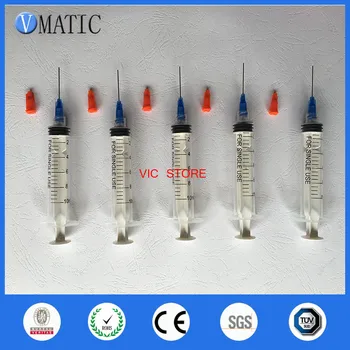 

Free Shipping Dispensing Needles 22G Syringe Needle Tip Ink 5 Sets With 10cc/ml Syringe