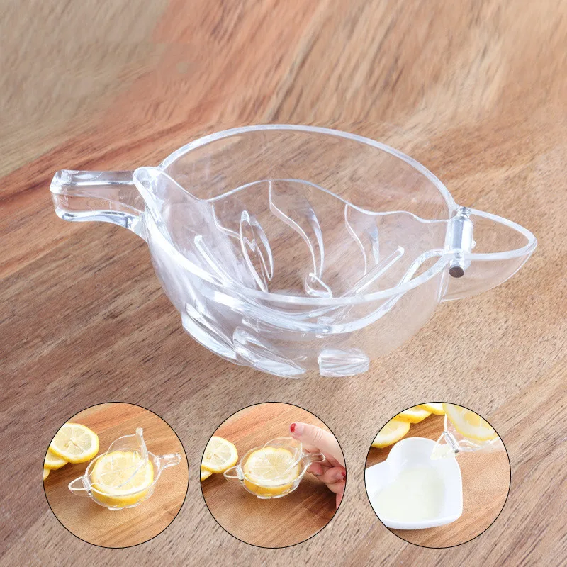 

Manual Juicer Kitchen Tools Lemon Juicer Orange Queezer Fruit Pressing Boat Shape Anti Slip Transparent Portable