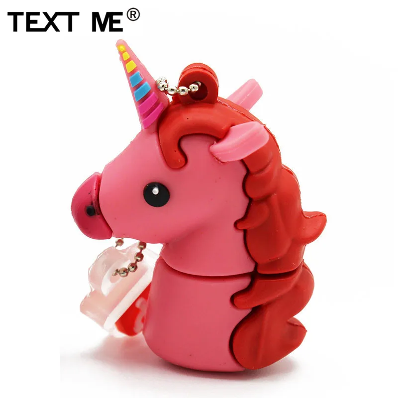 Usb флеш накопитель TEXT ME в виде милого мультяшного единорога usb 2 0 4 ГБ 8 16 32 флэш usb|USB