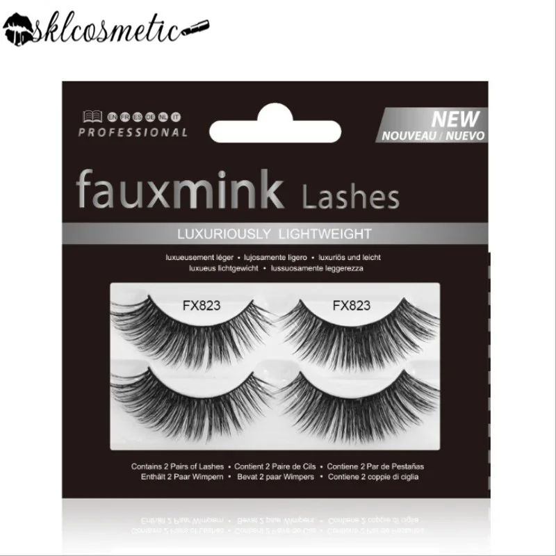 2 Pairs Mink Lashes 3D Eyelashes Extension 100% Cruelty free Fake Handmade Reusable Natural False Makeup | Красота и здоровье