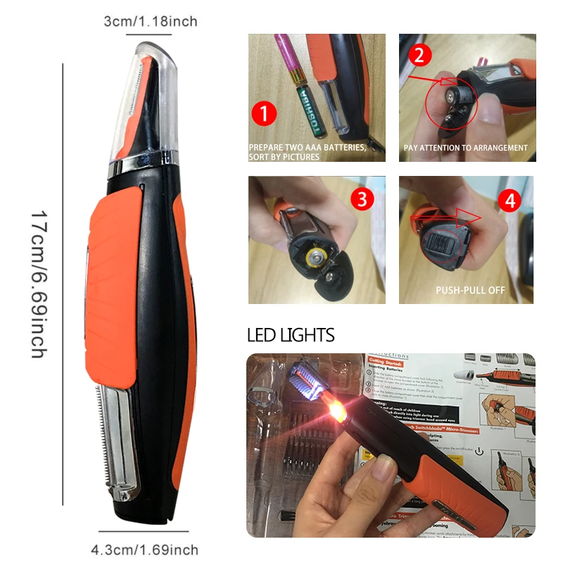 micro precision hair trimmer razor