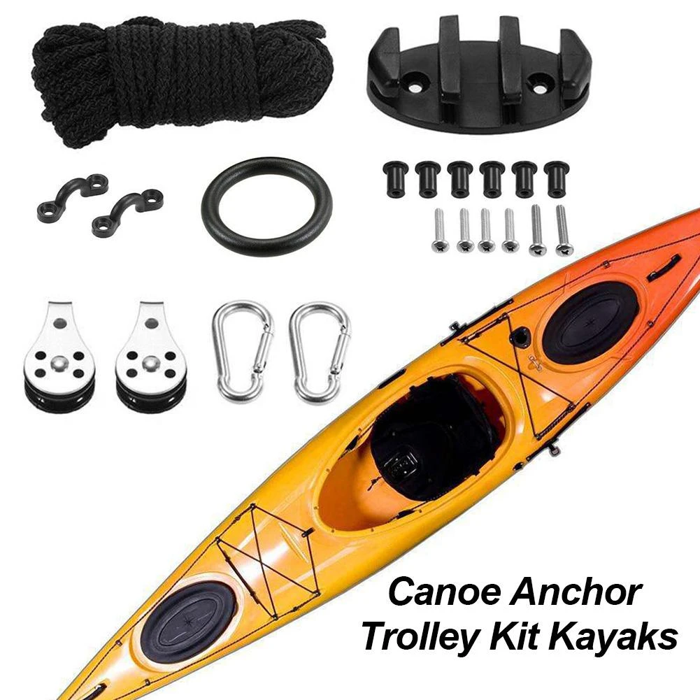 Kit de carrito de anclaje para canoa, cuerda para deportes acuáticos, asiento de cuerda de alta calidad y tornillo acero inoxidable, accesorios para Kayak, 6 uds.|Máquinas de remo| - AliExpress