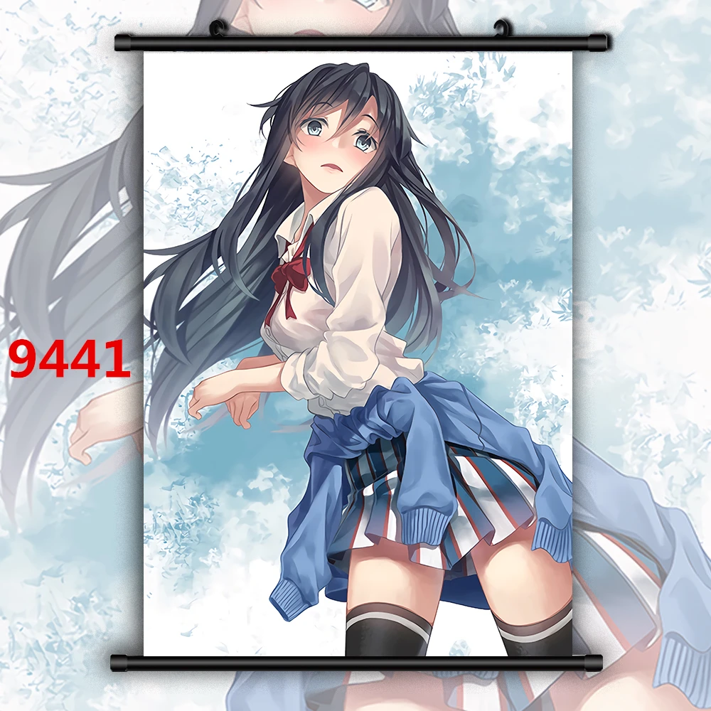 Душица Yukinoshita Yukino Аниме Манга HD Печать настенный плакат свиток - Цвет: 9441