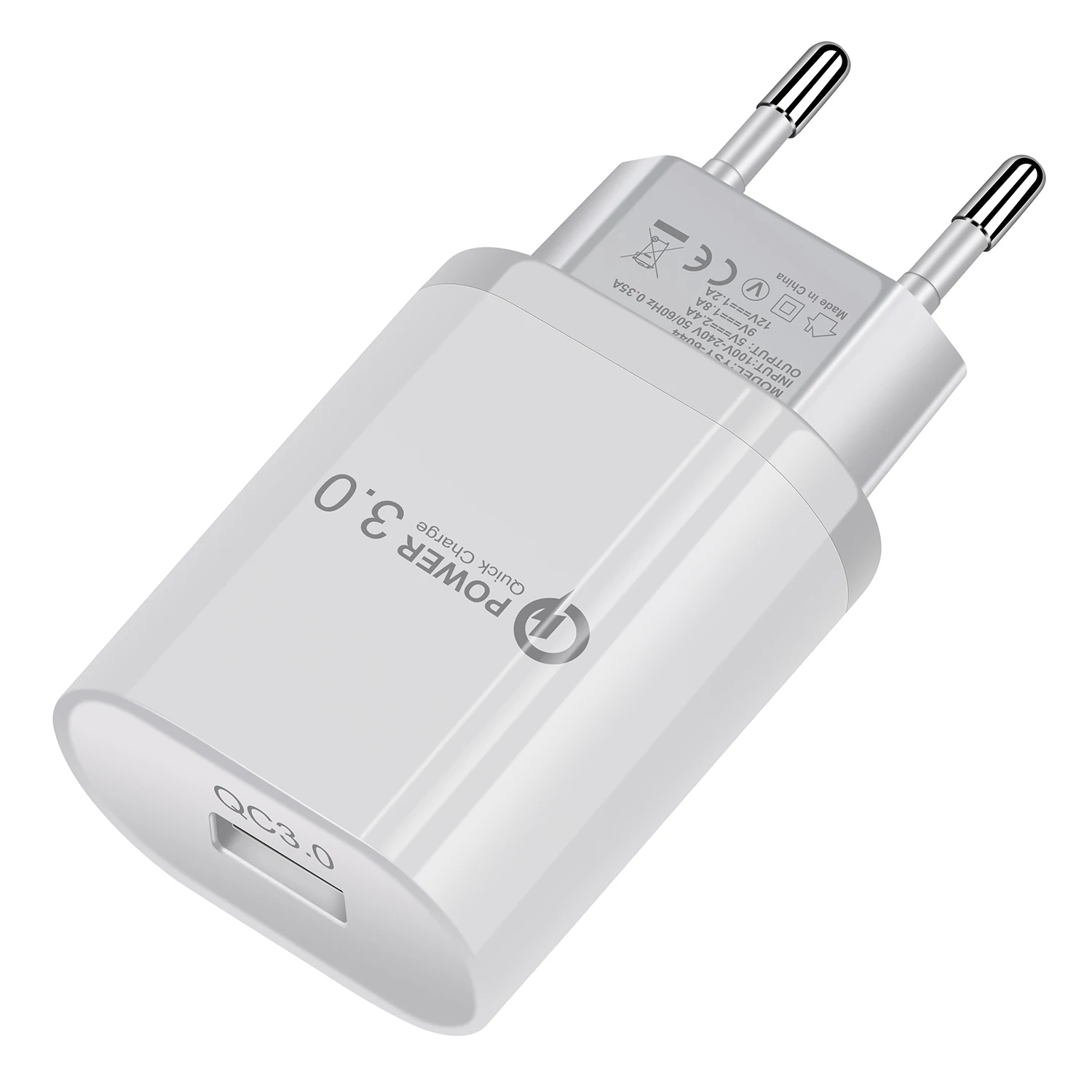 QC3.0 однопортовое быстрое зарядное устройство для мобильного телефона USB зарядное устройство для путешествий смарт-планшет зарядная головка