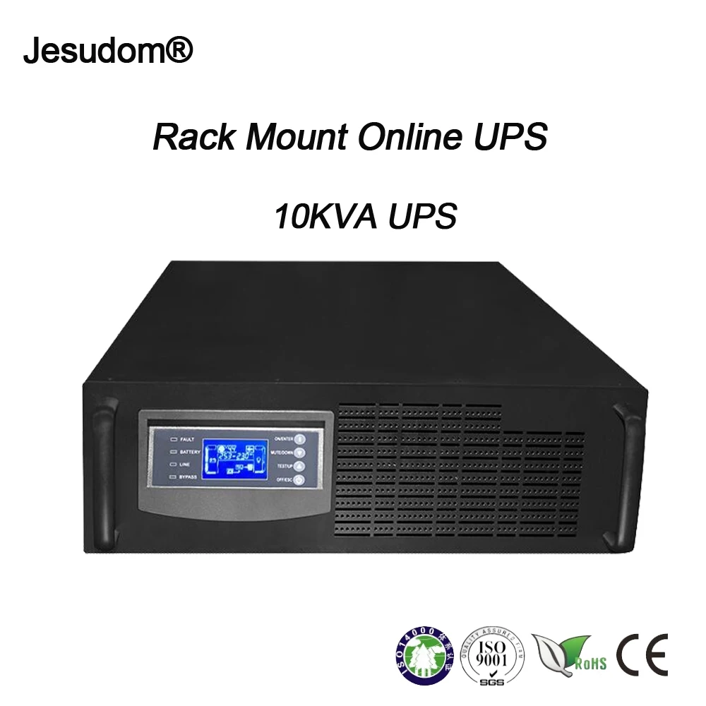 Он-лайн 10000VA 8000W стойку UPS внешний 192VDC батареи банка для 220AC 50 Гц ЖК-дисплей дома