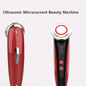 

Ultrasonic LED Photon Facial Ion Skin Rejuvenation Warm Heat Vibration Eye Neck Face Massager Wrinkle Removal Beauty Device