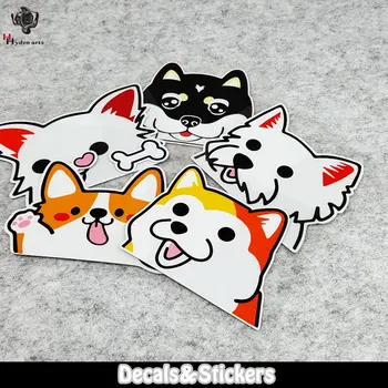 

NO.LN244 Akita Husky Schnauzer Corgi Pomeranian Dog MOTO GP Reflective Sticker Car Sticker Decals Racing Motorcycle Windshield