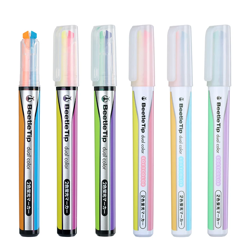 KOKUYO высокий светильник er Beetle Tip двухголовый маркер фломастер Marker Pen цветной