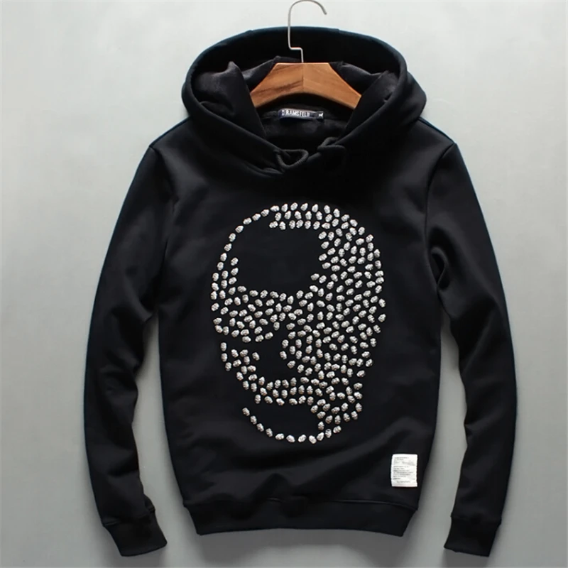 Winter Metal design 2020 Casual Tracksuits Hip Hop Coat Pullover Sweatshirt Men Hoodies | Мужская одежда