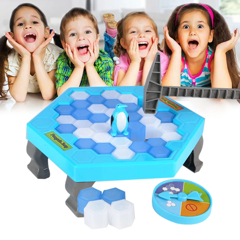 

Drop Ship Save Penguin Kids Puzzle Game Break Ice Block Hammer Trap Party Toy Great Sports Toys For Children Exercise