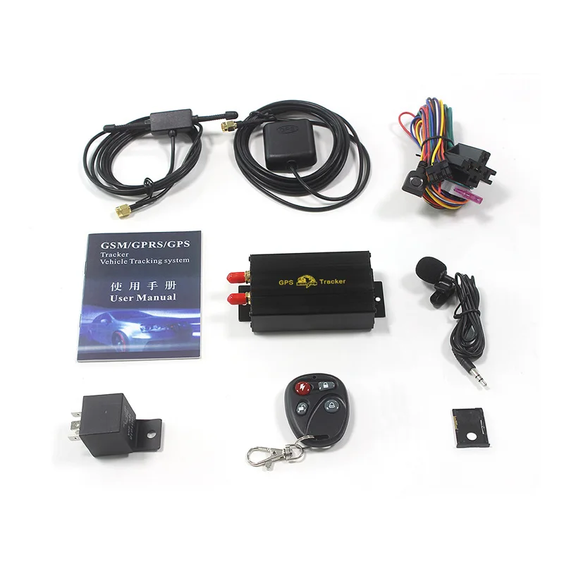 

Universal Car Alarm System Remote Control Central Locator GPS Tracker Power-Off Alarm Fuel-Off Real Time Vehicle Tracking GPRS