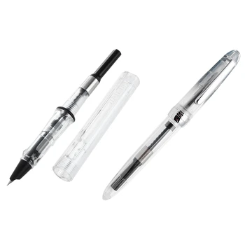 

1x JINHAO 992 Fountain Pen(Translucent) Translucent White & 5Pcs Blue Ink Jinhao 599 All Series 2 Suits Medium Fine Nib Fountain