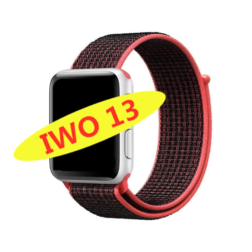 IWO 13 часы серии 5 1:1 Bluetooth Вызов Смарт часы 44 мм для apple iPhone IOS Android телефон ЭКГ smartwatch человек PK IWO 11/12 - Цвет: Nylon strap