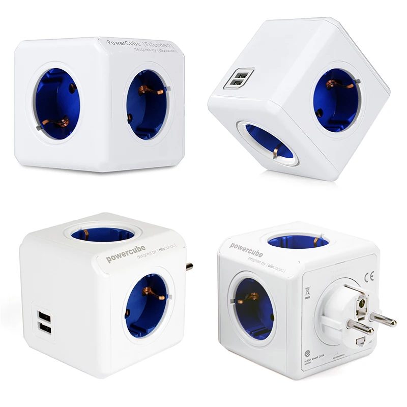 Najtaniej Listwa zasilająca ue inteligentne gniazdo wtykowe adapter podróżny elektryczny 2 gniazda USB 4 rozszerzenie multi 3680W ładowanie W domu