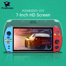 Powkiddy X19 gra Retro 7 Cal ekran HD przenośna konsola do gier odtwarzacz podwójne Rocker 64bit symulator prezenty dla dzieci wsparcie TV