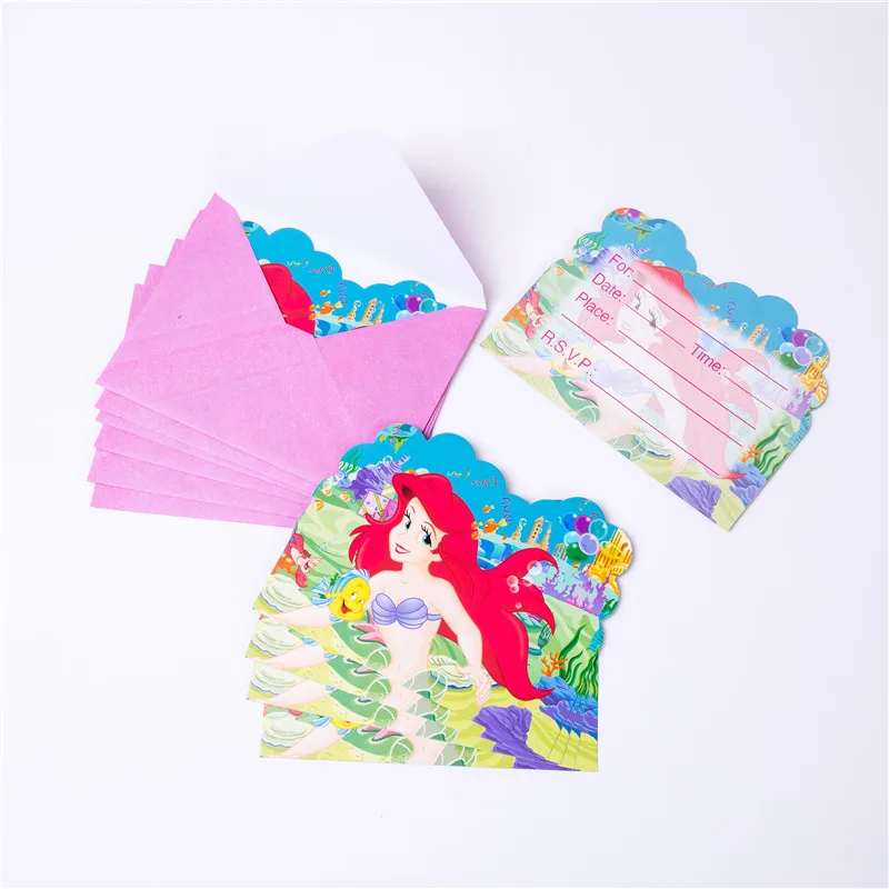 90pcs Cute happy birthday Mermaid Ariel girls baby shower party decoration banner table cloth straws cup plates supplier