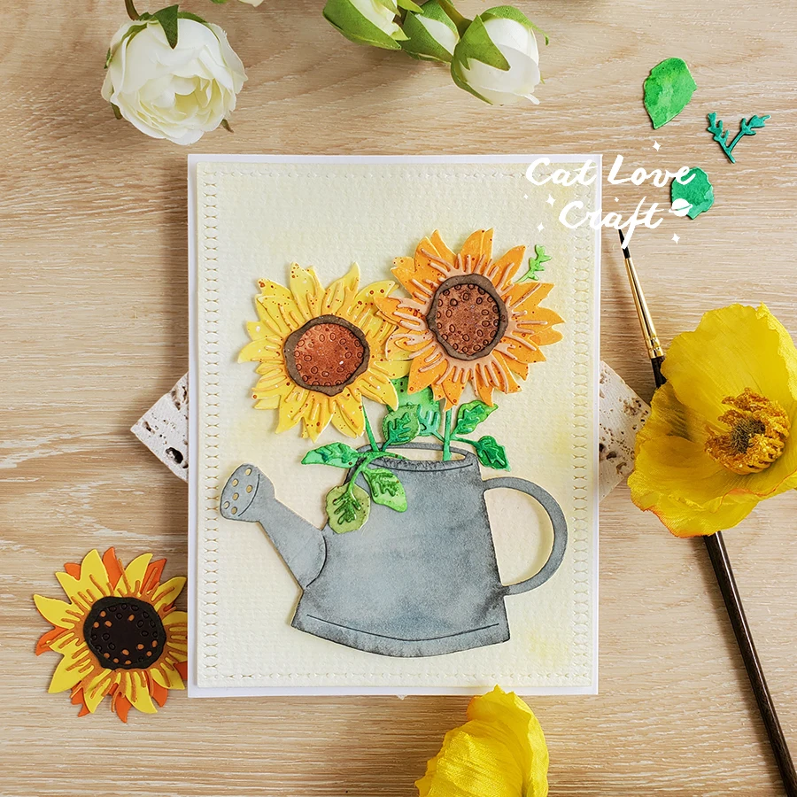 Catlove 물을 수 금속 절단 다이 스크랩북 금형 스텐실 다이 컷 카드 만들기 DIY 공예 엠보싱 2021 년 새로운 다이