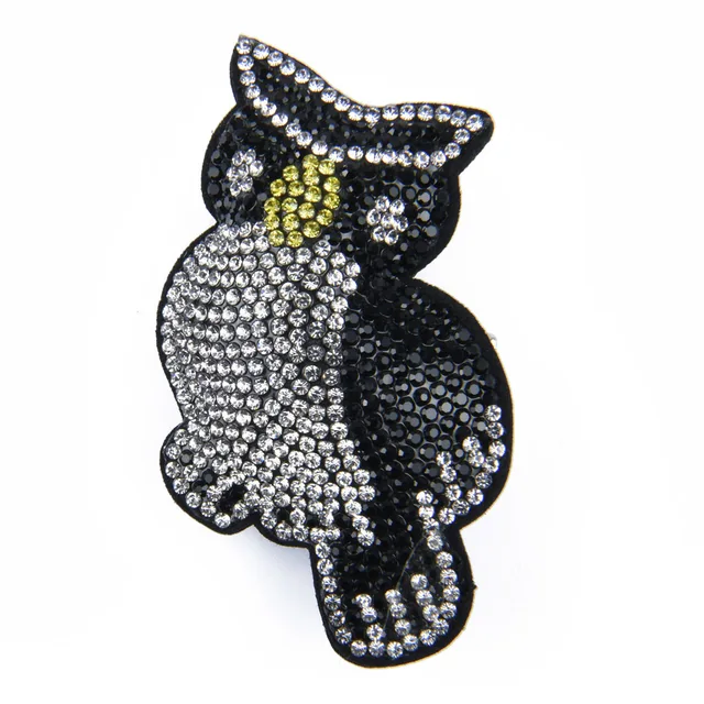 Hot Sale 1 Pcs Full Crystal Fabric Croc Shoe Charms Bling Embroidery Pink Shoes Decorations Grey Bear Clog Shoes Accessories b6016