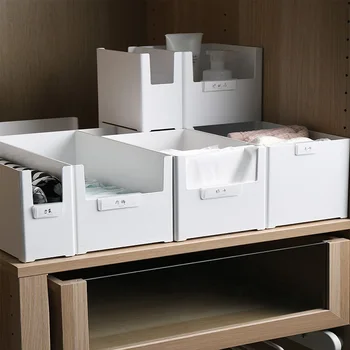 

Desktop Plastic Storage Box Small Objects Office Organizer Stackable Trinket Sundries Sort Out Tool Pantry Organizer Storage Bin