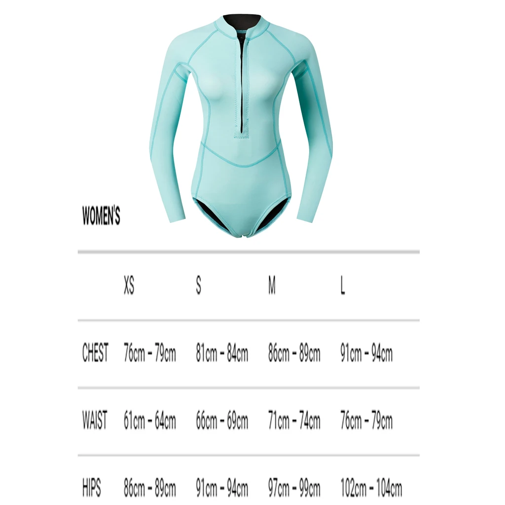 Shorty Wetsuit 2MM Neoprene Front Zip Winter Swimwear Diving Suit Blue for Women with One Dive Equipment Bag