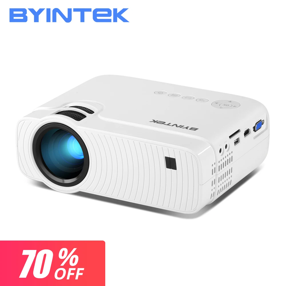Светодиодный мини проектор BYINTEK SKY K2 basic 800 * 480i портативный видеопроектор для