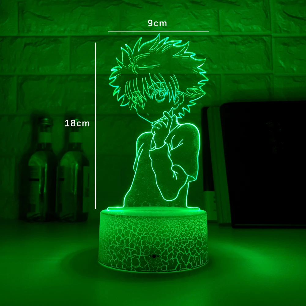 3d ночник Аниме Охотник х для детей декор спальни Ночной светильник Прямая