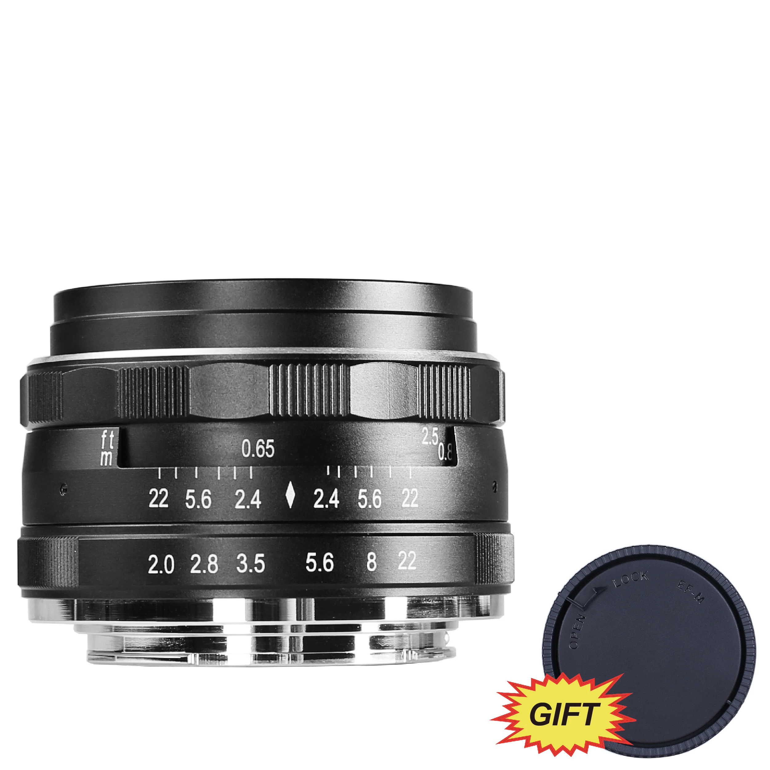 Meike MK-50mm f 2.0 Large Aperture APS-C Prime Manual Focus Lens for Canon EF-M EOS-M Mount Mirrorless Cameras EOS M M2 M3 M5 M6 M10 M50 M100 with Voking Lens Cleaning Cloth Meike MK-50mm f 2.0 Large Aperture APS-C Prime Manual Focus Lens for Canon EF-M EOS-M Mount Mirrorless Cameras EOS M M2 M3 M5 M6 M10 M50 M100 with Voking Lens Cleaning Cloth
