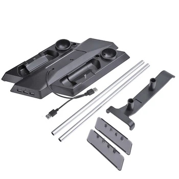 

For Ps4 Pro Slim Ps Vr Move Vertical Cooling Charging Storage Bracket, Psvr Headset Holder & Move Controller Charging Station