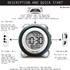 Digital Alarm Clock Time Date Display Twin Bell Very Loud for Heavy Sleepers Dual Alarm Blue Backlight for Teens 4
