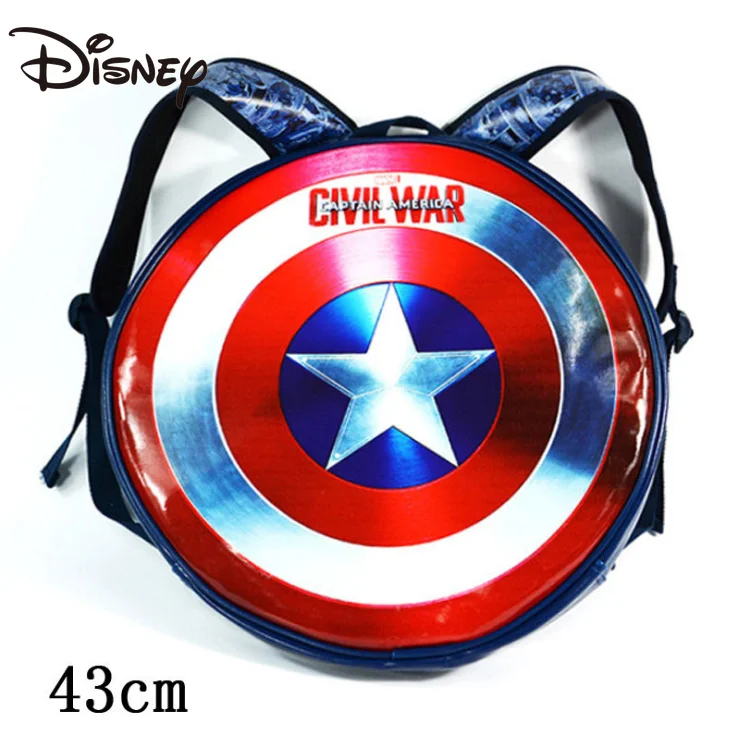 Mochila con escudo de Capitán América de Marvel para niños, mochila de  Material PU con dibujos animados de Los Vengadores de 13 pulgadas|Cajas y  recipientes de almacenamiento| - AliExpress