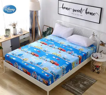 

Cartoon Spiderman McQueen Fitted Sheet with an Elastic Band Bed Sheets Linen Bedspread Cotton Mattress Cover Single Twin Full