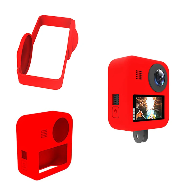 Силиконовый чехол с крышкой для объектива Gopro Max Силиконовая Защитная крышка